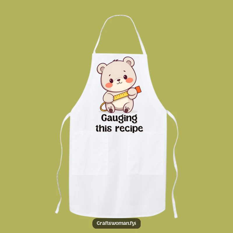 Funny Bear Measuring Apron: Protect Your Clothes with Humorous Grit