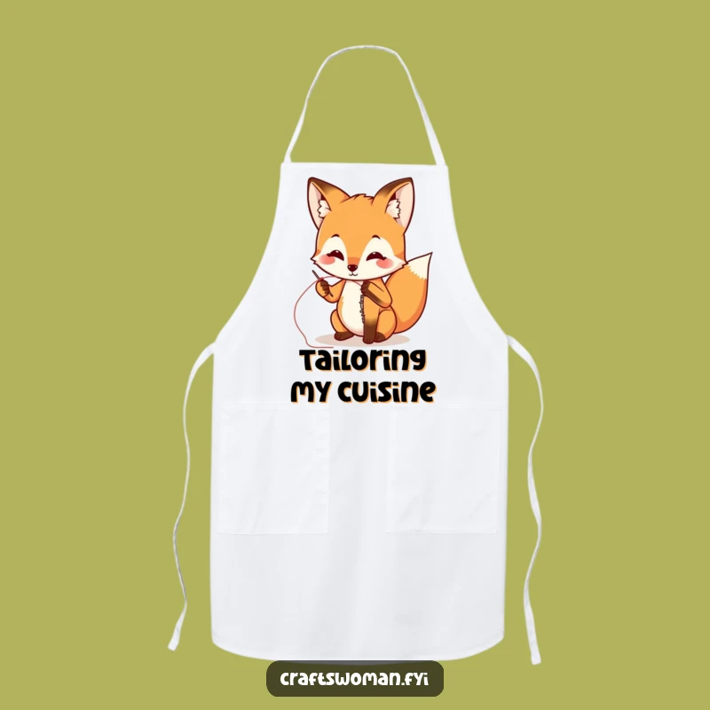 Funny Fox Sewing Apron: Protect Your Clothes with Humorous Style