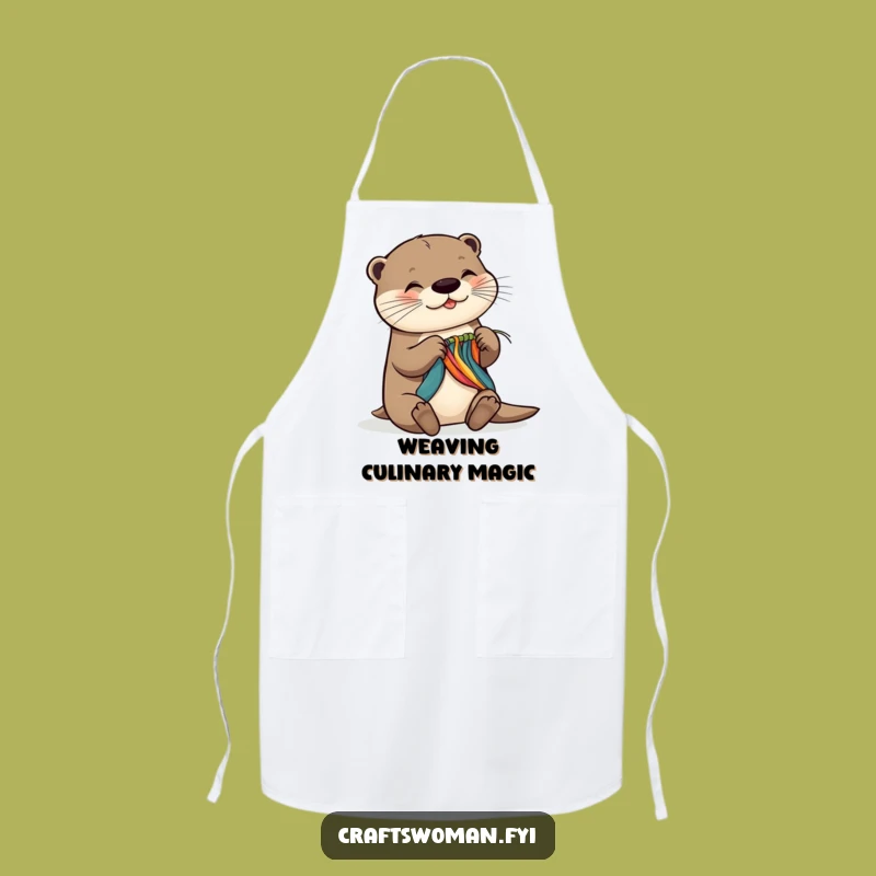 Funny Otter Apron: Dexterous Otter Weaving, Practical Funny Gift for Sewists