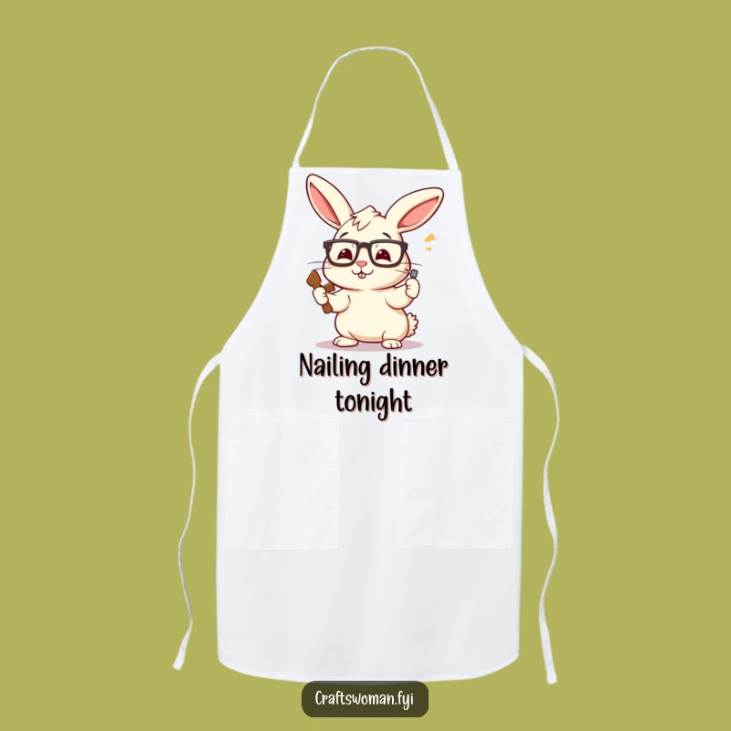 Funny Rabbit Carpenter Apron: Hilarious DIY Protection for Kitchen or Workshop, a Perfect Funny Gift!