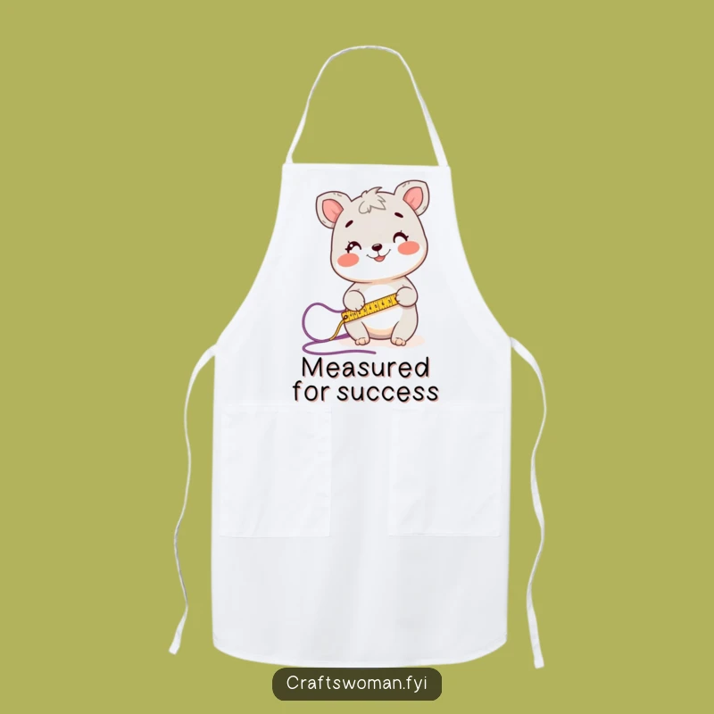 Funny Measuring Animal Apron: Happy Crafter's Protection, Practical Knitting Gift