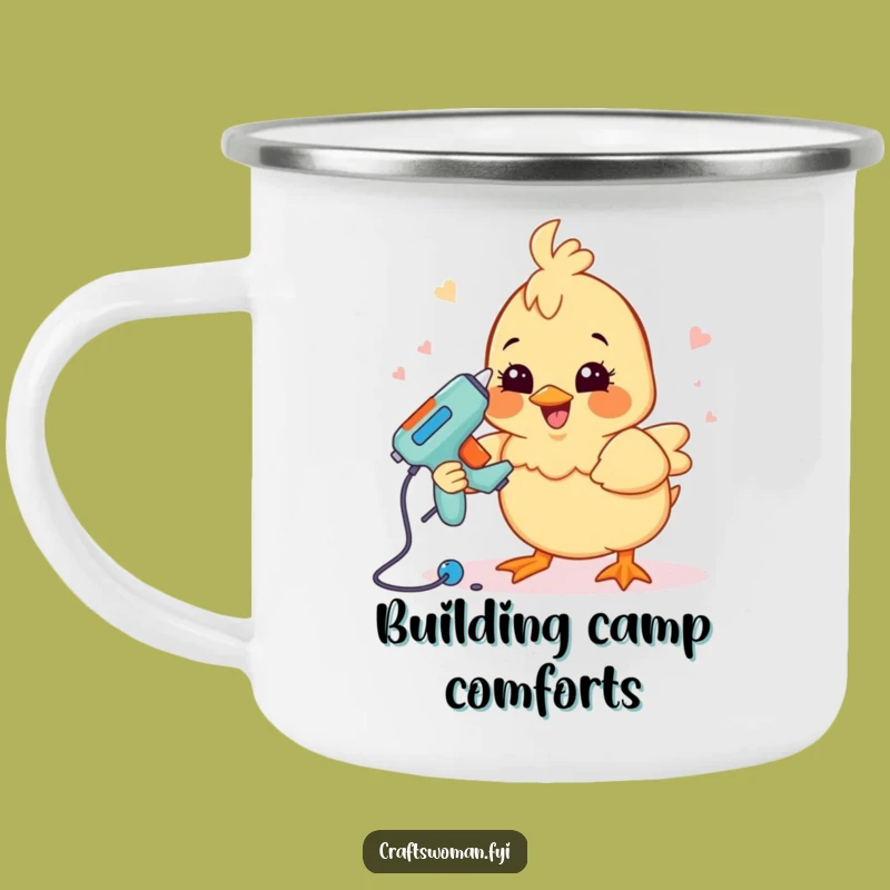 Funny Crafting Chick Camping Mug: Hilarious Outdoor Gear for Cozy Crafters