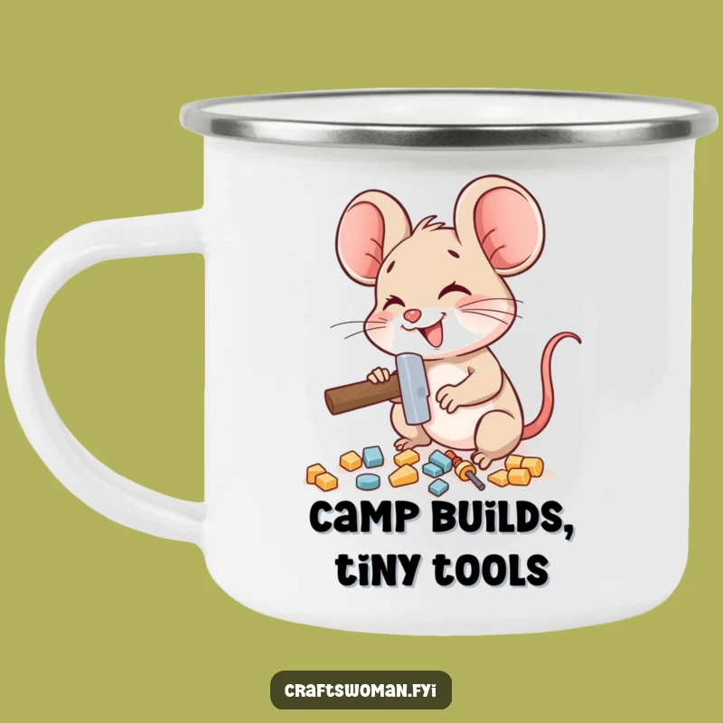 Funny Mouse Campfire Mug - Tiny Builder Companion