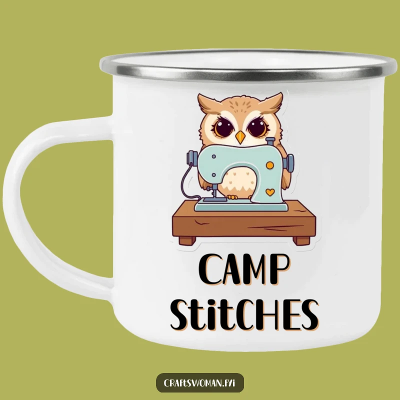 Funny Owl Camping Mug - Wise Companion for Outdoor Crafters