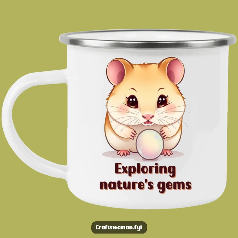 Funny Hamster Camping Mug: Hilarious Outdoor Gear for the Curious Explorer