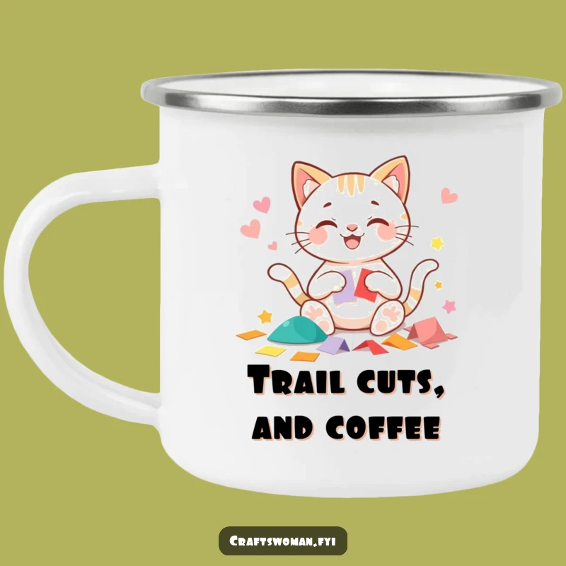 Funny Cat Campfire Mug - Precision Paper Art Companion