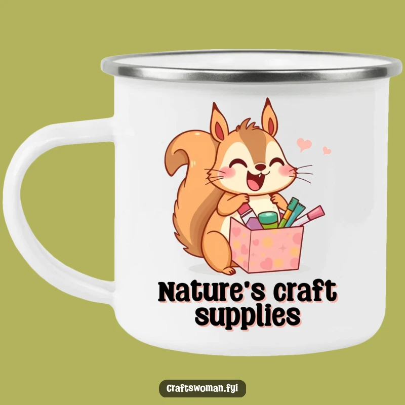 Funny Squirrel Craft Camping Mug: Durable Joyful Animal With Tiny Supplies, Outdoor Humorous Drinkware!