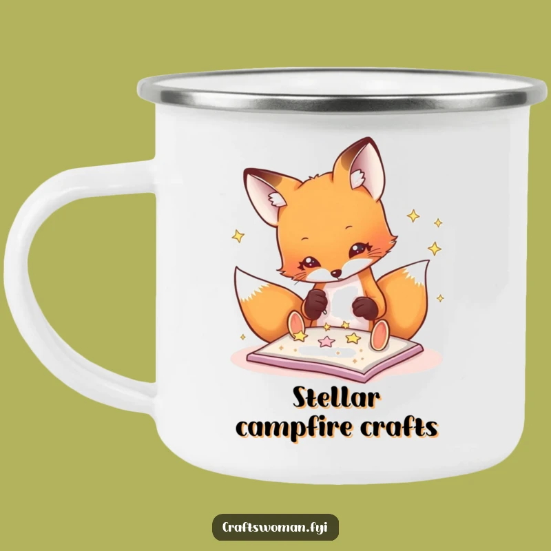 Funny Fox Glitter Camping Mug: Creative and Hilarious Outdoor Companion