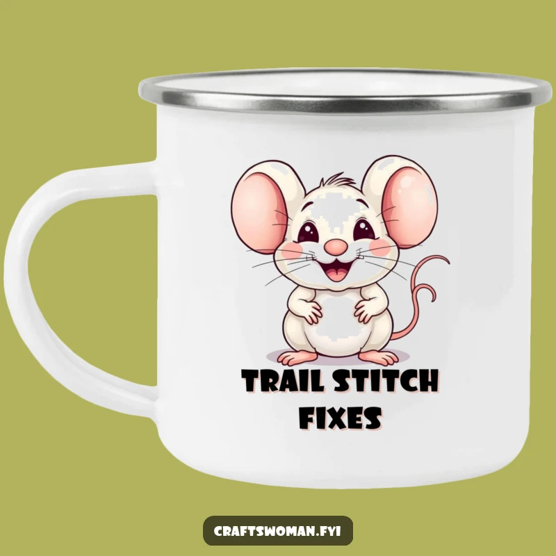 Funny Mouse Weaver Camping Mug: Hilarious Trailside Creations for Crafty Adventurers, a Perfect Funny Gift!