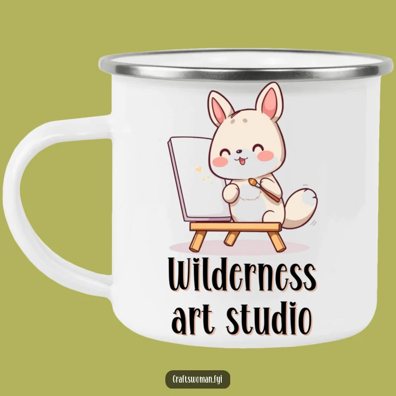Funny Animal Artist Painting Camp Mug - Creative Campfire Companion, Hilarious Gift