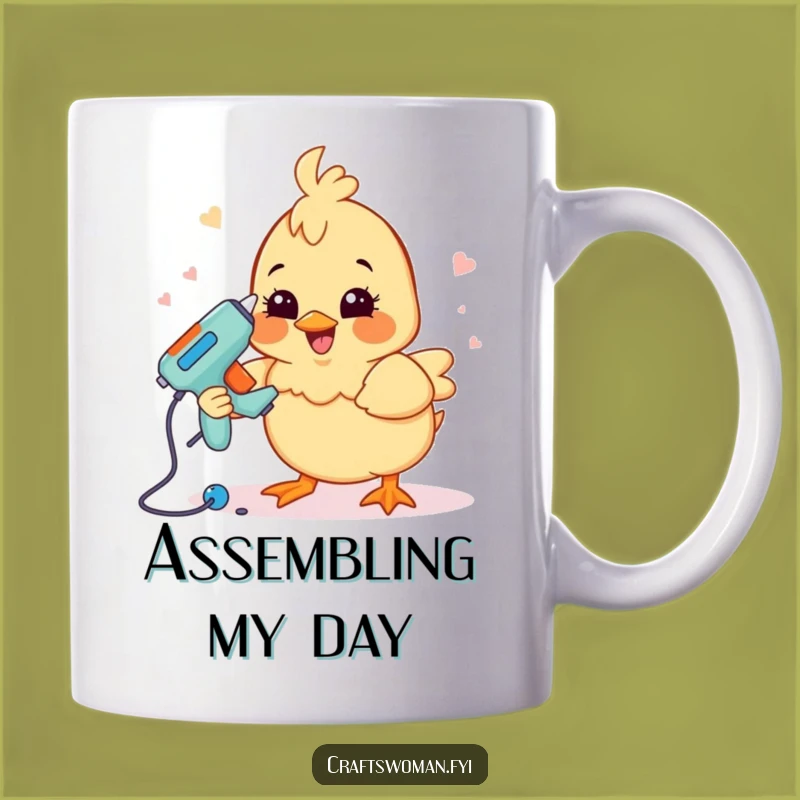 Funny Crafting Chick Mug: Hilarious DIY Design, Perfect Funny Gift for Busy Bees