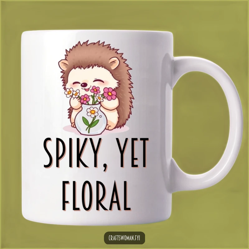 Funny Hedgehog Flower Mug: A Charming Gift for Nature Lovers