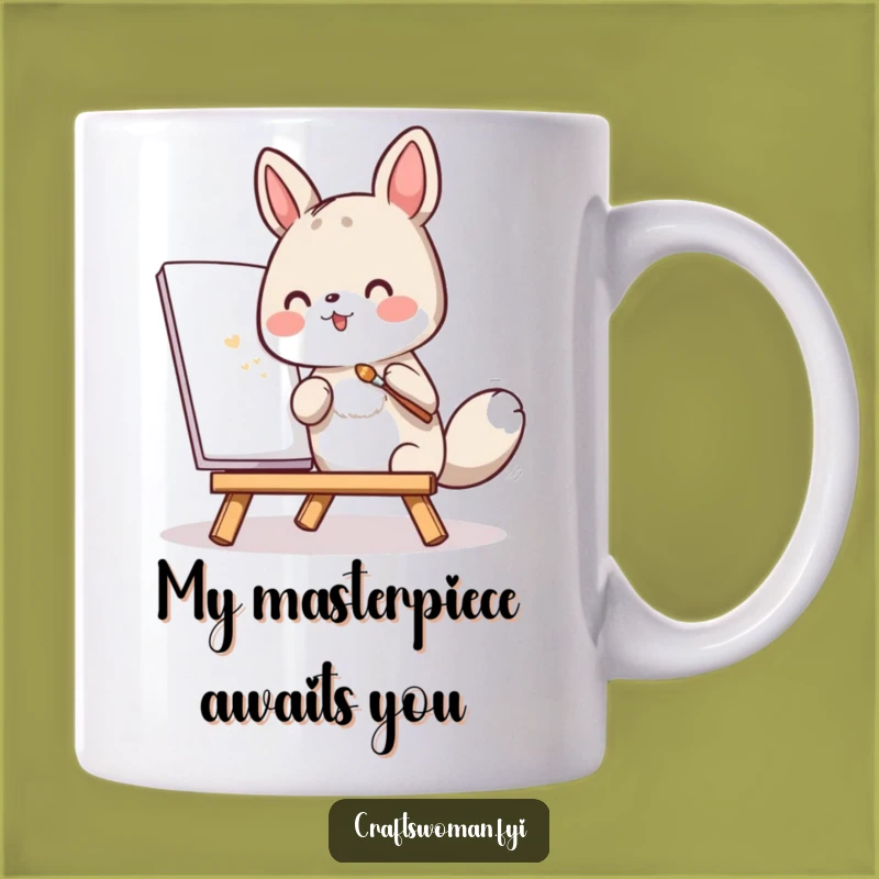 Funny Animal Artist Painting Mug - Creative Critter Humor, Perfect Gift