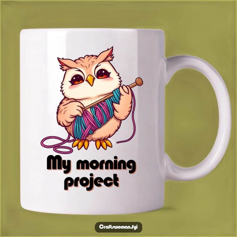Funny Owl Yarn Threading Mug - A Joyful Crafter's Perfect Gift