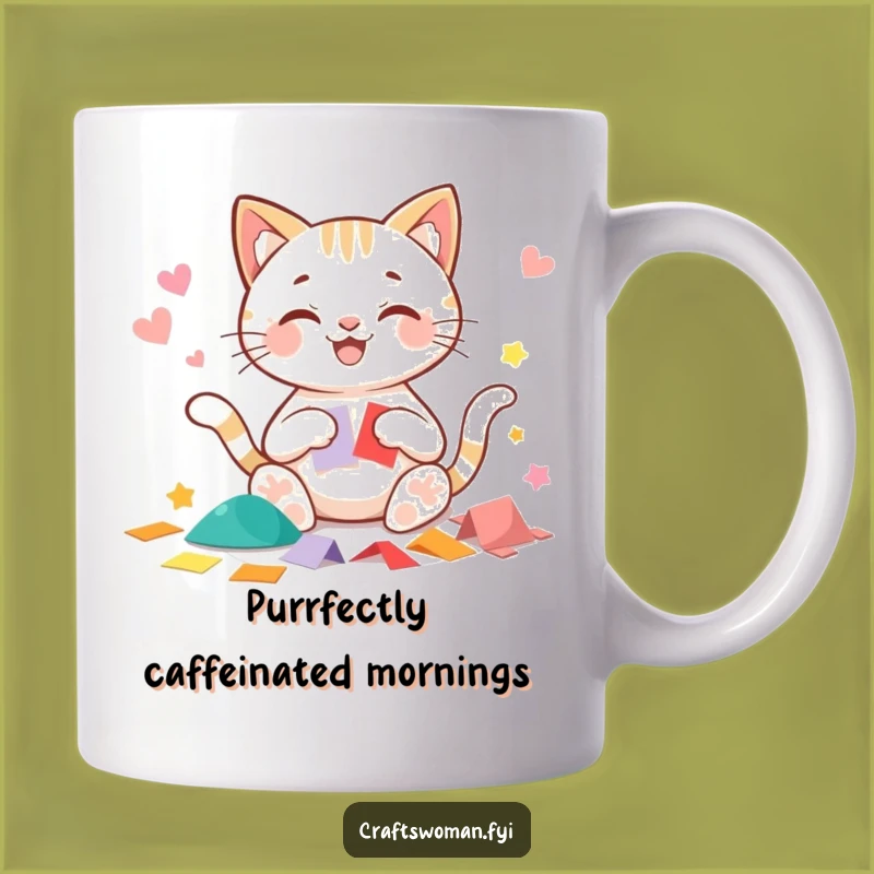 Funny Cat Paper Cutting Mug - Precise & Hilarious Hobby Gift