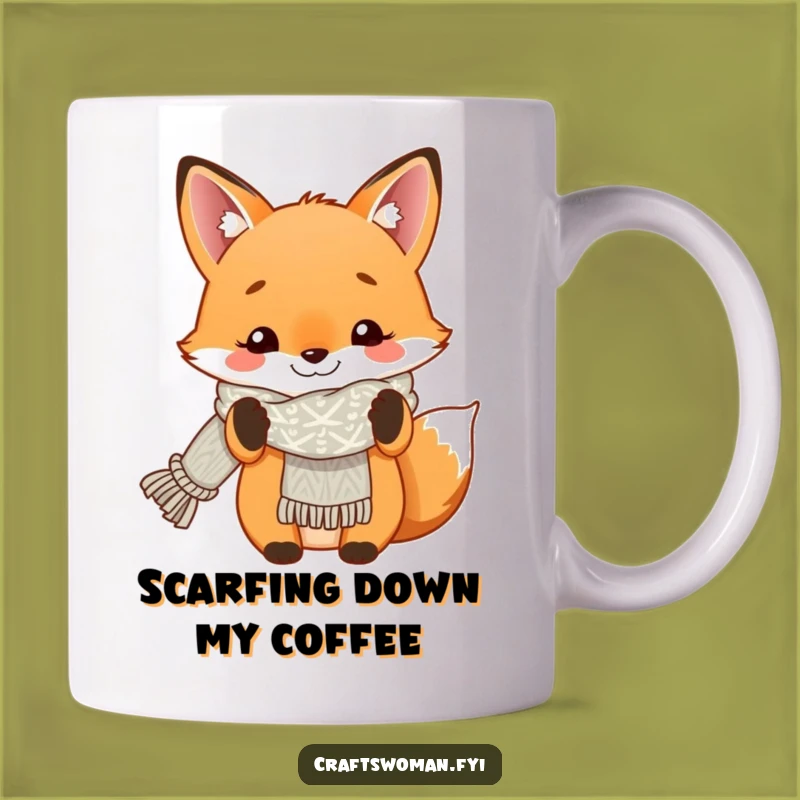 Funny Fox Knitting Mug - A Hilarious Gift for Cozy Crafters