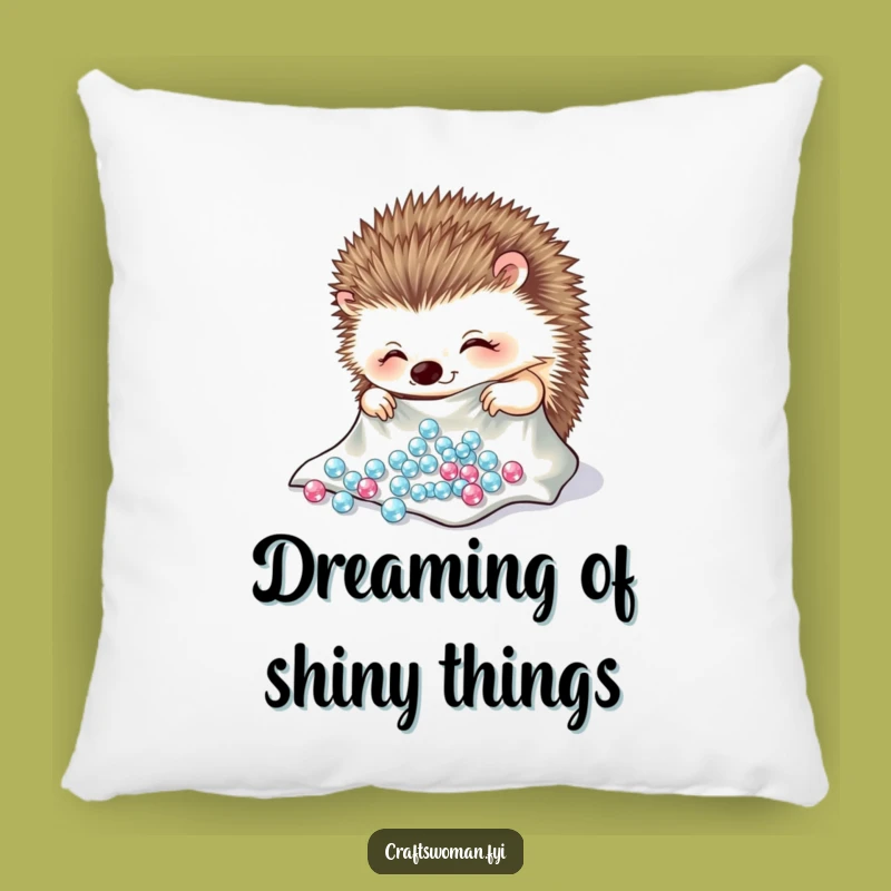 Funny Hedgehog Beading Pillow: Cozy Craft Accent for Home