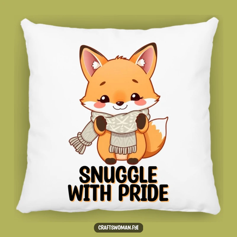 Funny Fox Knitting Pillow - Cozy Comfort Gift for Knitters