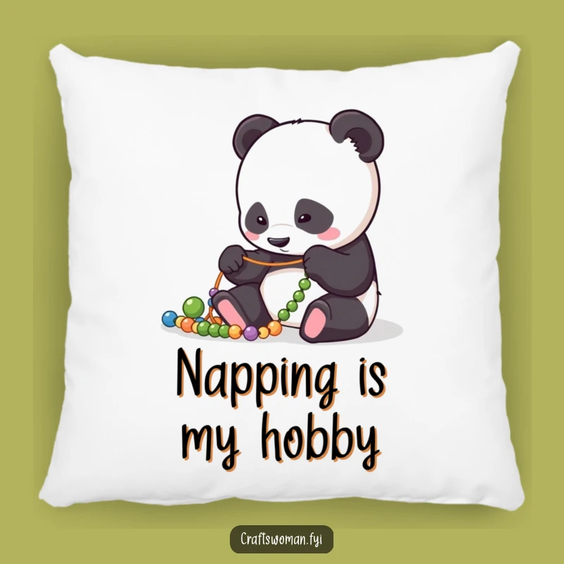 Funny Panda Bead Arranger Pillow: Cozy Comfort - Focused Character Accent