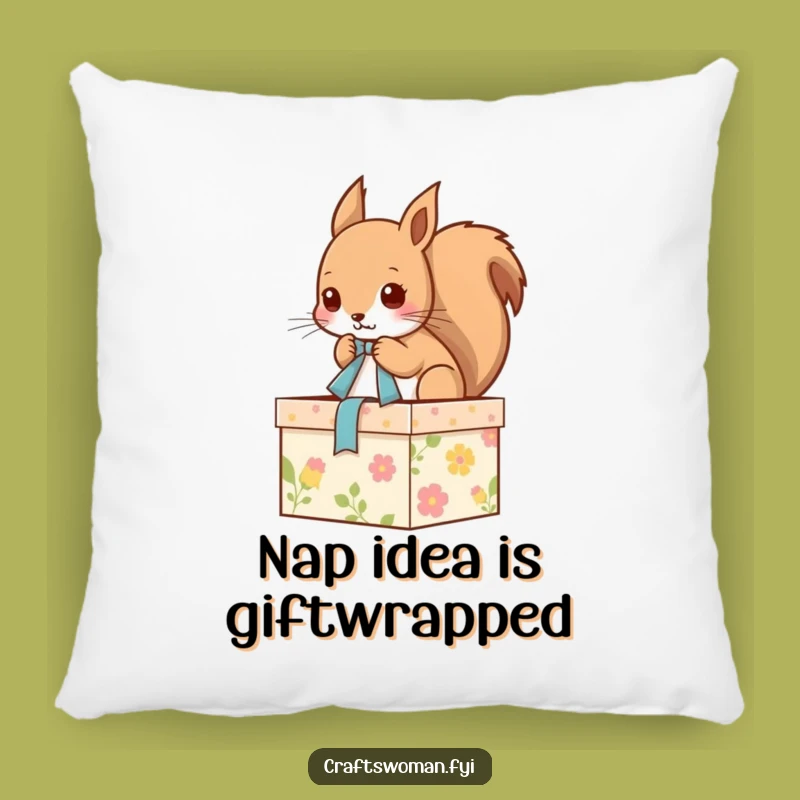 Funny Squirrel Pillow: Soft Squirrel Decorating Box, Cozy Funny Gift Accent