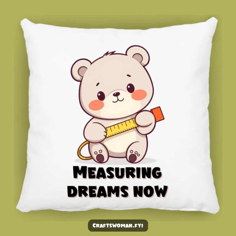 Funny Bear Measuring Pillow: Cozy Comfort with DIY Determination