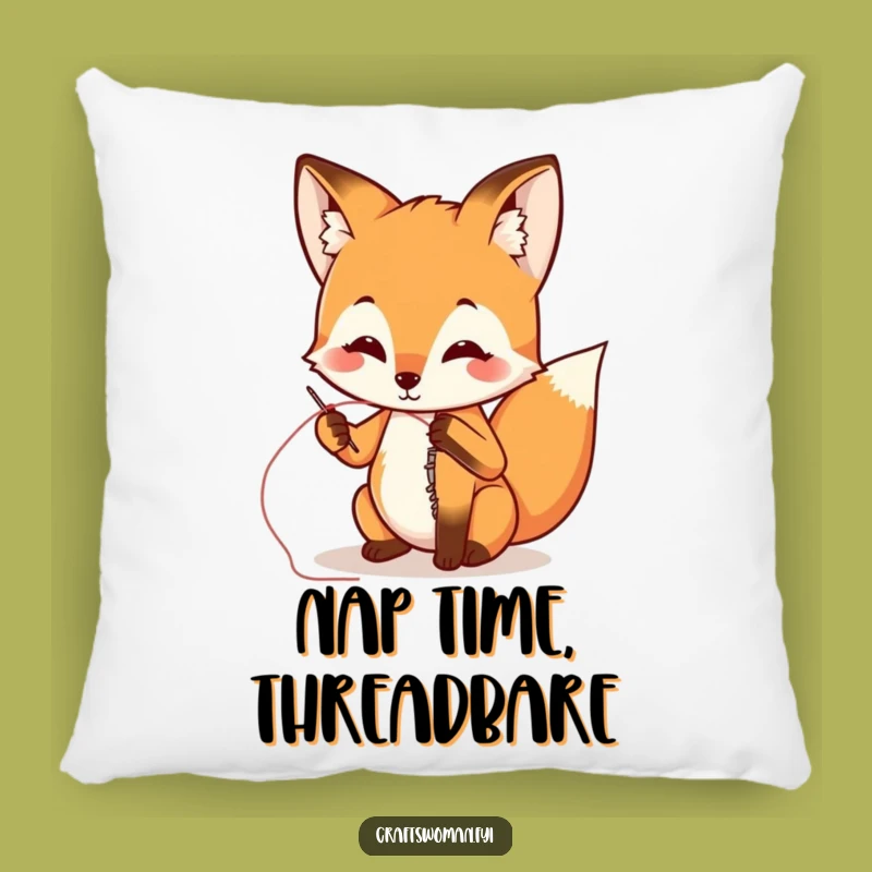 Funny Fox Sewing Pillow: Cozy Comfort with a Humorous Stitch