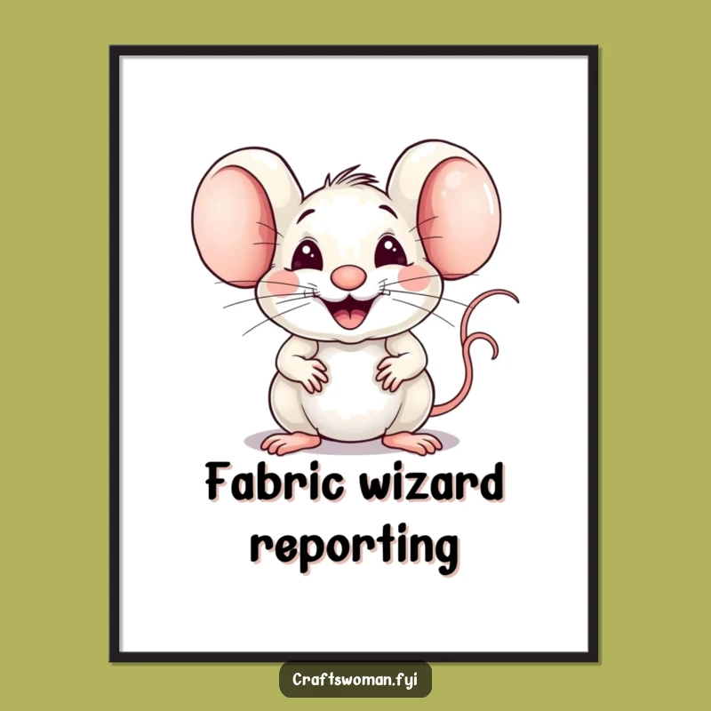 Funny Mouse Weaver Digital Art: Hilarious Crafting Decor for Instant Smiles, a Perfect Funny Gift!