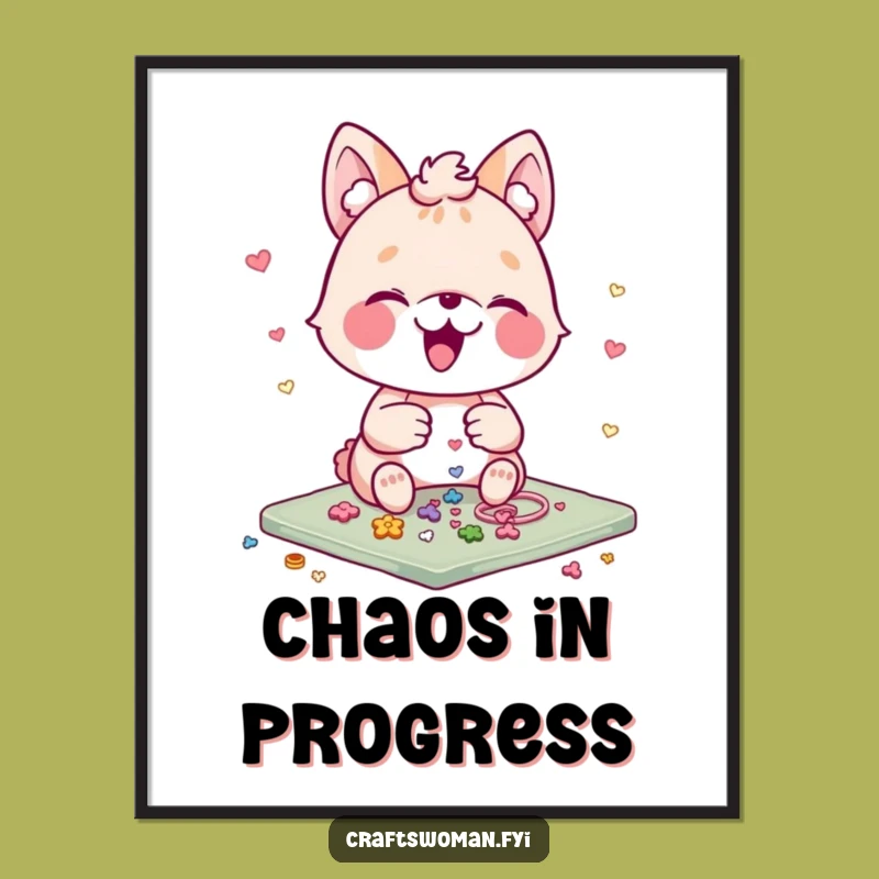 Funny Animal Craft Print: Hilarious Digital Art for Creative Spaces