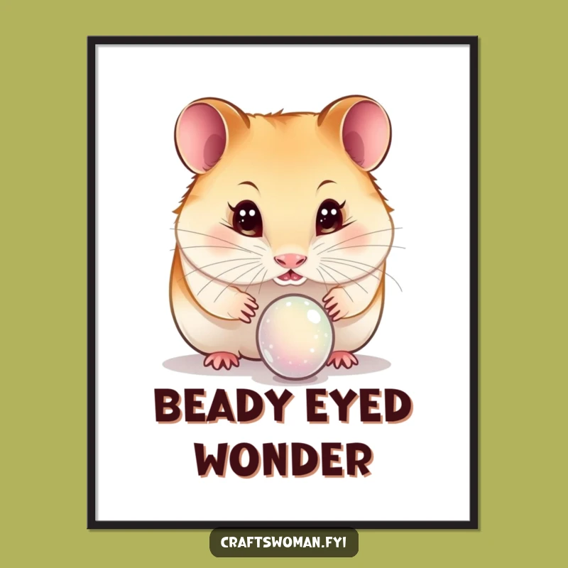 Funny Hamster Digital Art: Hilarious Printable for Your Curious Wall Decor