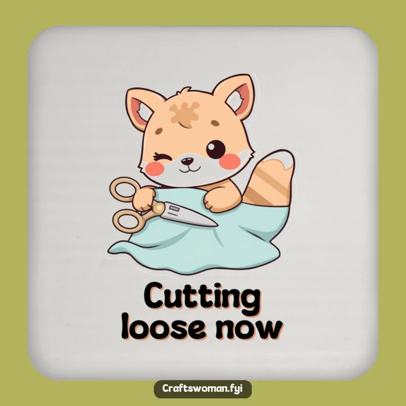 Funny Cutting Animal Coaster Set: Playful Crafter's Surface Protection, Cute Sewing Gift