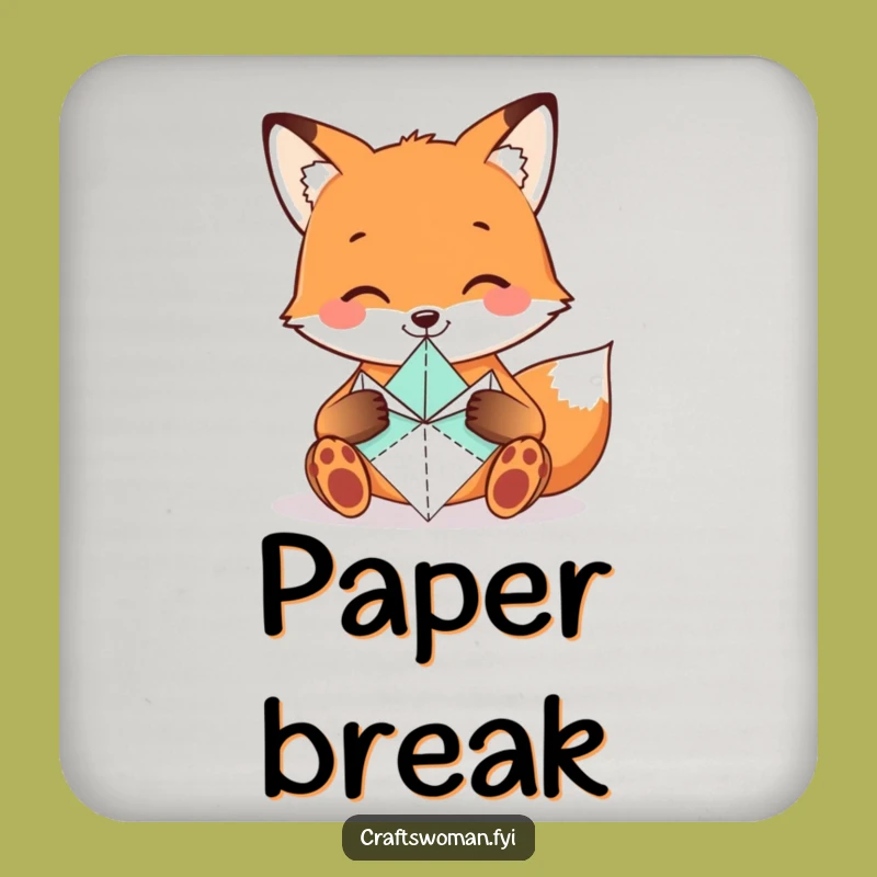 Funny Fox Origami Coaster - Protect Surfaces With Artistic Charm