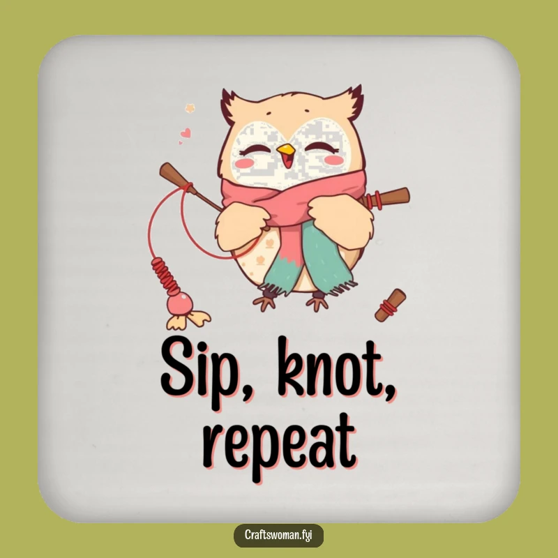 Funny Owl Weaver Coaster Set: Protect Surfaces with Whimsical Charm