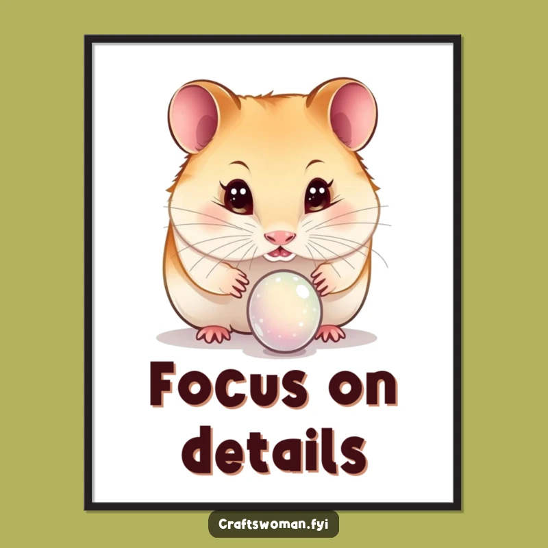 Funny Hamster Poster: Hilarious Curiosity Art for Your Wall Decor