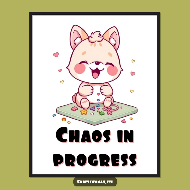 Funny Animal Craft Poster: Hilarious Wall Art Celebrating Detail