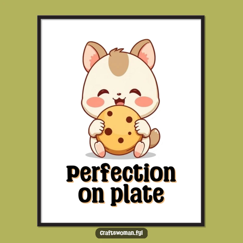 Funny Cookie Admirer Poster: Hilarious Wall Art for Sweet Spaces