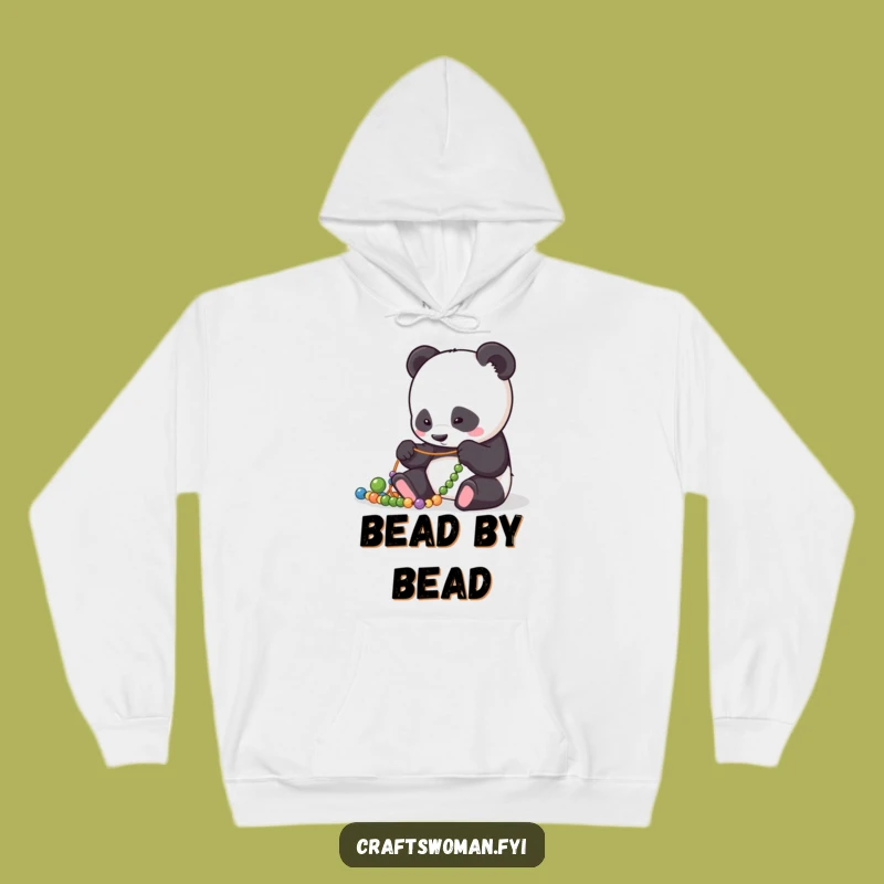 Funny Panda Bead Arranger Hoodie: Cozy & Focused - Unique Character Gift