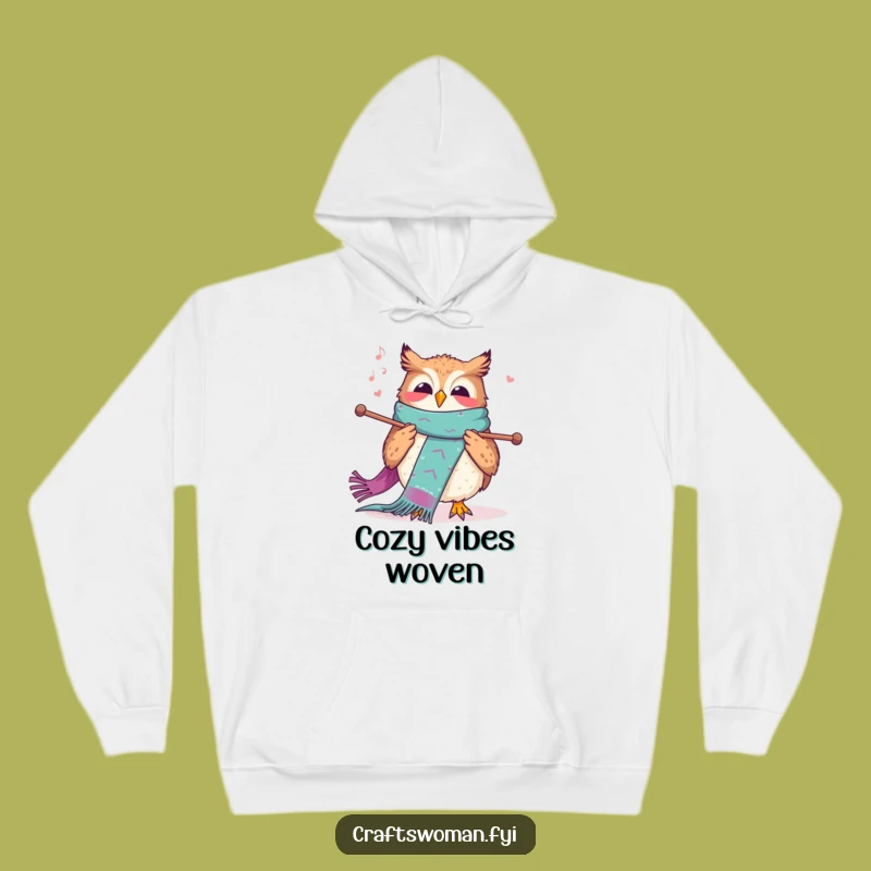 Funny Knitting Owl Hoodie: Stay Cozy with This Hilarious Crafter's Design