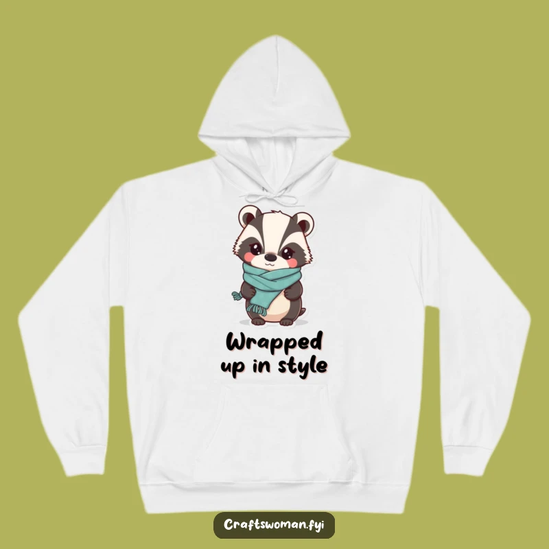 Funny Badger Knitter Hoodie: Cozy Up with Hilarious Handmade Vibes, a Fantastic Funny Gift!