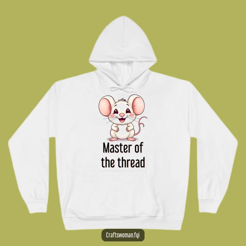 Funny Mouse Weaver Hoodie: Cozy Up with Hilarious Crafting Comfort, a Fantastic Funny Gift!