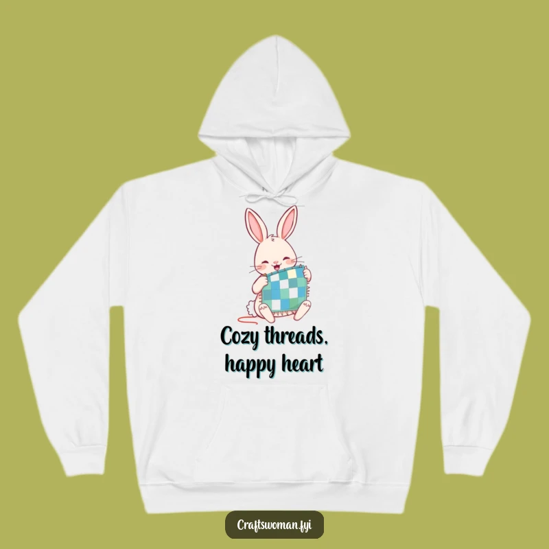 Funny Rabbit Stitch Hoodie: Cozy & Hilarious Quilting Design for Comfort