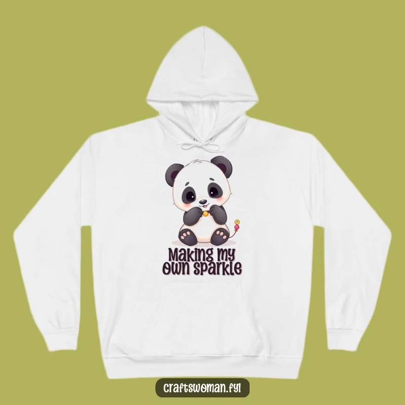 Cozy Funny Panda Beads Hoodie - The Ultimate Gift for Artisans