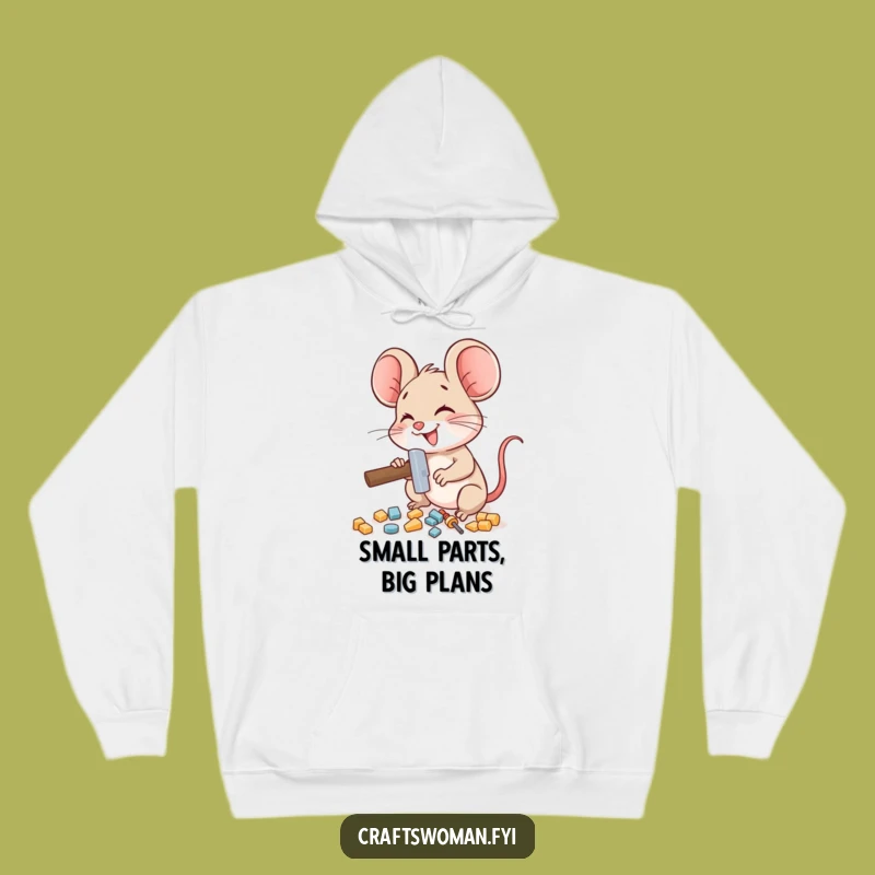 Funny Mouse Miniature Hoodie - Cozy & Hilarious Builder Apparel