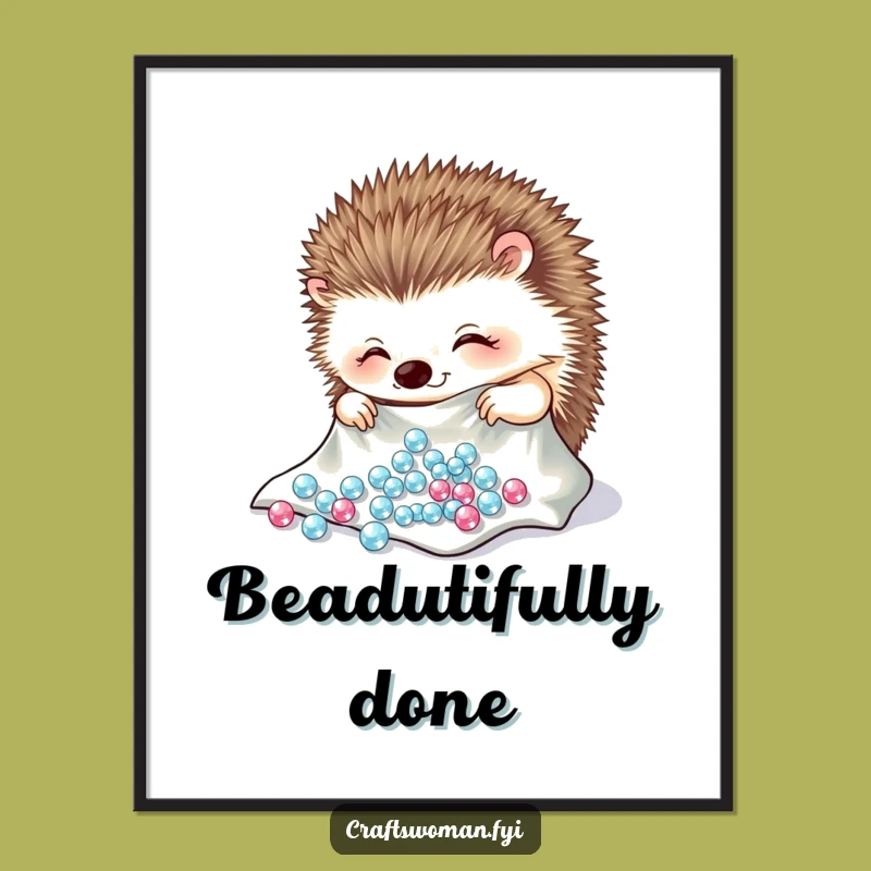 Free Printable Hedgehog Beading Art: Funny Downloadable Decor for Crafters!