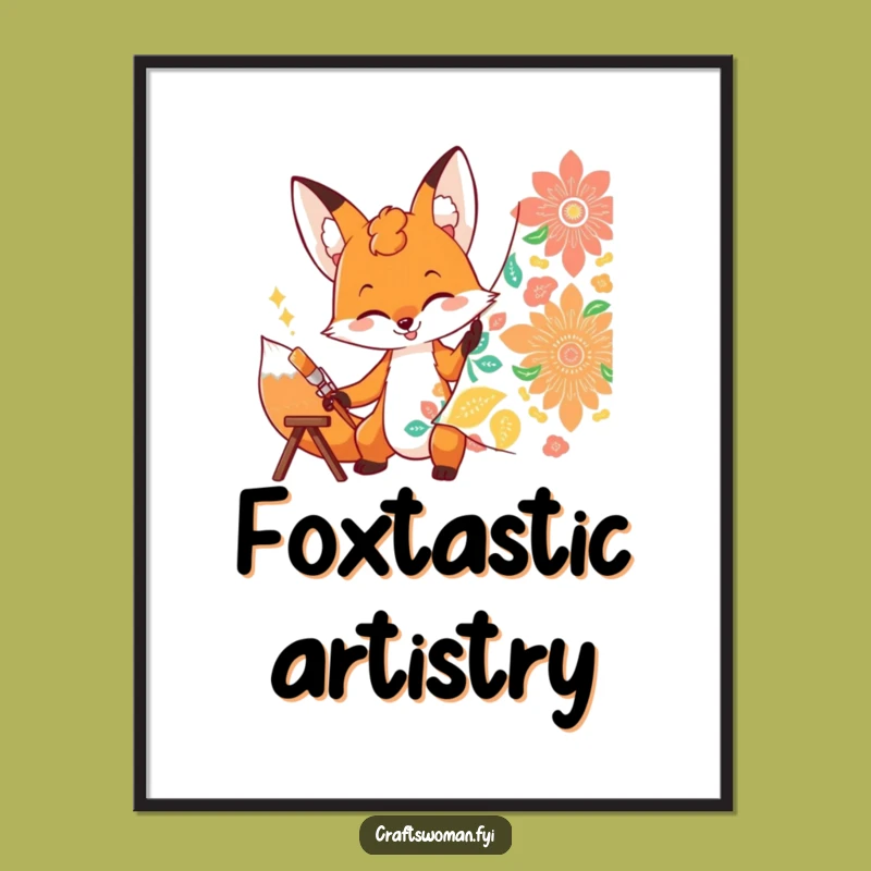 Free Printable Fox Painting Art: Funny Downloadable Decor for Art Lovers!