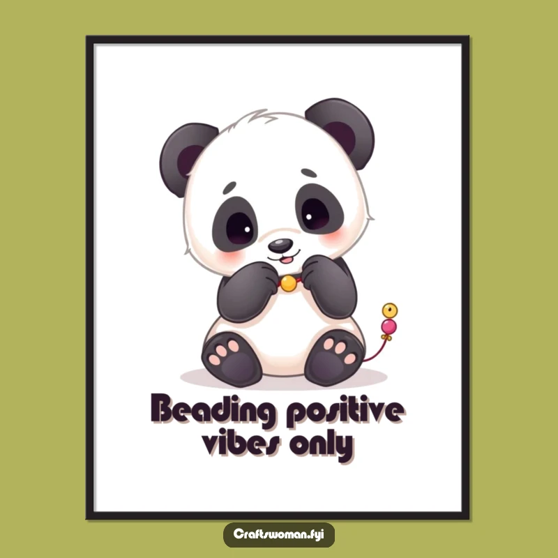 Free Printable Funny Panda Wall Art - Bead Decor Whimsy Downloadable