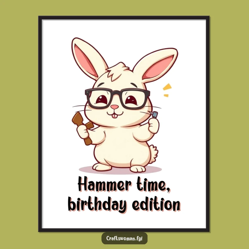 Free Printable Funny Wall Art: Perky Rabbit DIY Decor for a Quirky Home