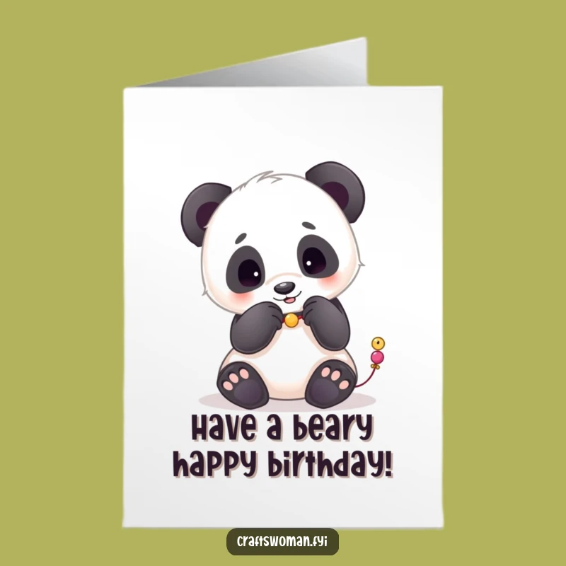 Free Printable Funny Panda Birthday Card - Bead Stringing Fun Downloadable