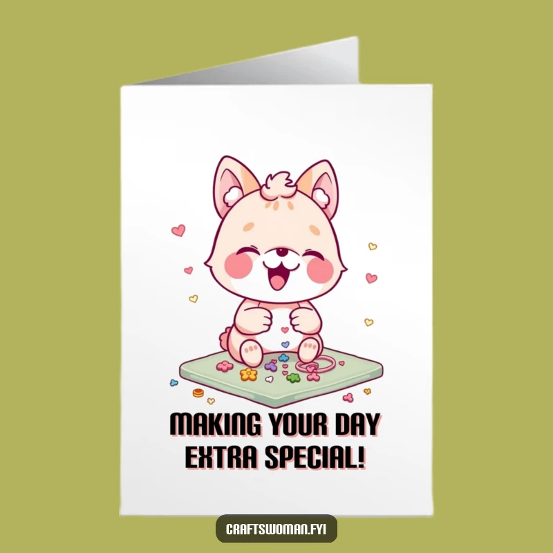 Free Printable Funny Birthday Card: Crafty Animal Embellishing Fun - Hilarious DIY Download
