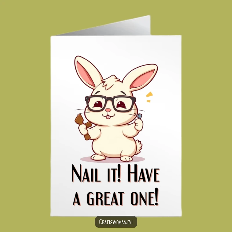 Free Printable Funny Birthday Card: Perky Rabbit DIY Greeting for a Hilarious Celebration
