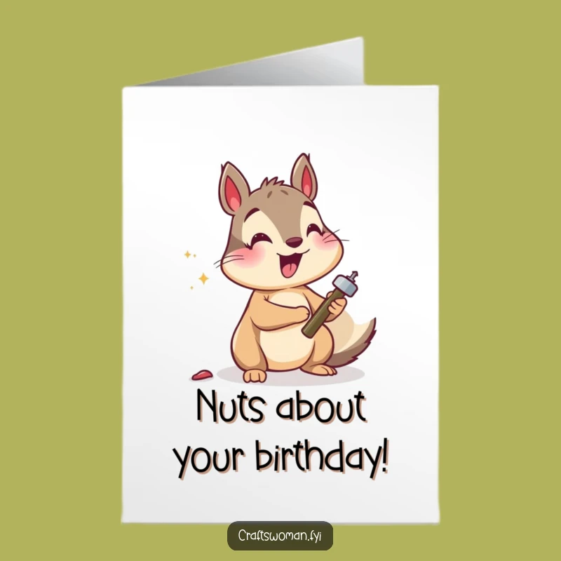 Free Printable Birthday Card: Busy Squirrel DIY Gift - Hilarious Downloadable Greeting